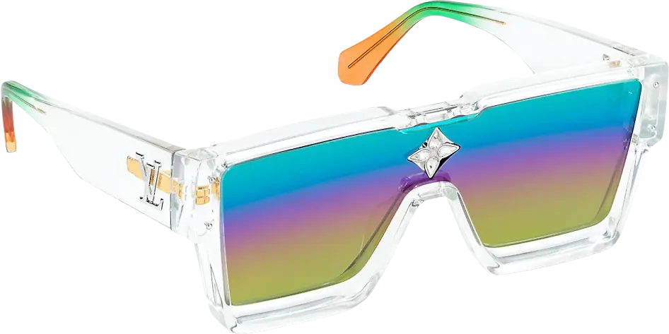 Louis Vuitton Cyclone Sunglasses Clear Multicolor Gradien
